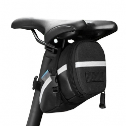 Polyester Black Bike Pouch Bag Durable Under Seat Bike Bag