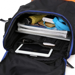 50 L Wear Resistance Hiking Backpack Breathable Nylon Black Backpacking Bag