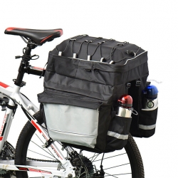 Large Capacity 600D Nylon Polyester Black Bike Panniers Bag Foldable 68 L Waterproof Handbag