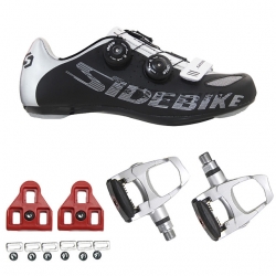 Clipless Shoes with Pedals & Cleats Men Road bike Bike Shoes
