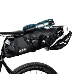10 L Reflective Bike Seat Bag Large Capacity PVC TPU 840D Nylon Lycra Black Specialized Bike Bag