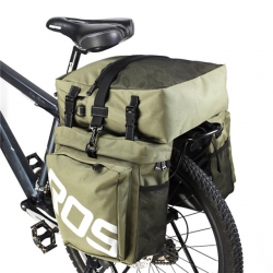 35 L Army Green Waterproof Bags For Rear Bike Racks PVC 600D Polyester Black Luggage