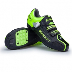 Breathable MTB Bicycle Shoes Women Green Clipless Shoes