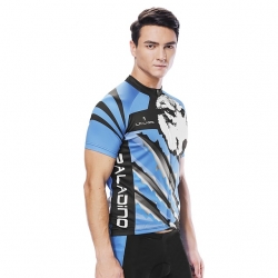 Micro Elastic Blue Animallf Back Custom Cycling Clothing Men Unique Cycling Jerseys