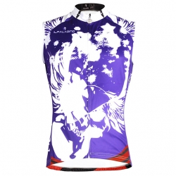 YKK Zipper Violet Cycling Vest Sleeveless Men Tank