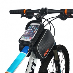 Nylon Black Bike Phone Bag Waterproof Bikepacking Frame Bag