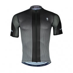 Short Sleeve Men Cycling Tops Ultraviolet Resistant Black Stripes Mountain Bike Jersey