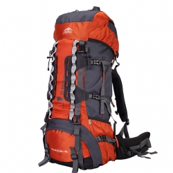 Wear Resistance Nylon Army Green Backpacking Packs Orange High Capacity 75 L Rucksack