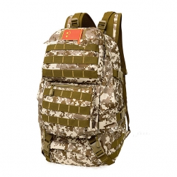 Wearable Nylon Digital Desert Camping Backpack Black Breathable 40-50 L Hiking Backpack
