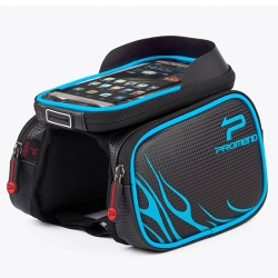 Red Touch Screen Bicycle Frame Packs TPU Terylene Blue Bike Phone Bag