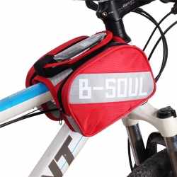 Oxford Cloth Black Bike Phone Bag Red Durable 2 L Bikepacking Frame Bag