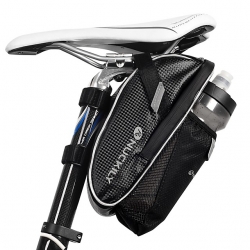 Reflective Best Mountain Bike Saddle Bag PU Leather Black Bikepacking Bags
