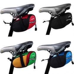1.2 L Red Reflective Best Bikepacking Saddle Bag Terylene Black Bicycle Touring Bags