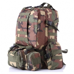 55 L Grey Wear Resistance Military Tactical Backpack Multi Functional Nylon Camouflage Rucksack