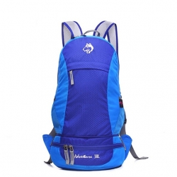 Wear Resistance Nylon Red Backpacking Bag Blue High Capacity 30 L Trekking Backpack