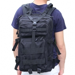 55 L Wear Resistance Military Tactical Backpack Multi Functional Nylon Black Hiking Backpack