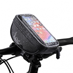 Waterproof Handlebar Phone Bag EVA TPU Black Bike Storage Bag