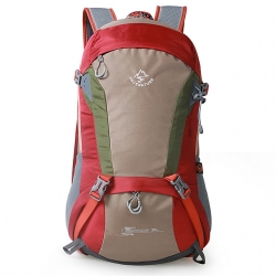 35 L Red Wear Resistance Hiking Backpack Breathable Purple Hiking Bag
