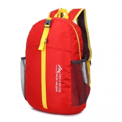 20 L Red Packable Lightweight Packable Backpack Wear Resistance Nylon Black Hiking Backpack
