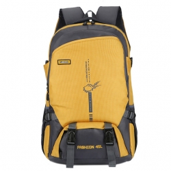 Wear Resistance Nylon Black Bag For Trekking Purple High Capacity 45 L Hiking Backpack