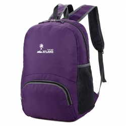 Wear Resistance Nylon Black Hiking Backpack Purple Packable 20 L Lightweight Packable Backpack