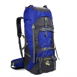 60 L Fuchsia High Capacity Internal Frame Backpack Wear Resistance Polyester Black Rucksack
