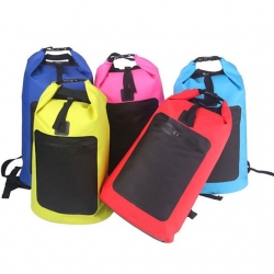 Waterproof Mesh Yellow Hiking Bag Red High Capacity 20 L Waterproof Dry Bag