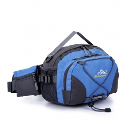 2 L Blue Wear Resistance Waist pack Fast Dry Nylon Cloth Black Waist Bag