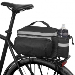 10 L Waterproof Bicycle Panniers PVC Polyester Terylene Cloth Black Bicycle Travel Bag