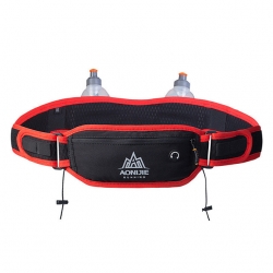 Lightweight Polyester Black / Red Hiking Packs Black Breathable 0.5 L Hiking Waist Bag