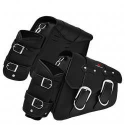 4 L Hardshell Backpack Accessories Large Capacity PU Leather Black Bike Saddle Bag