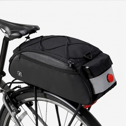 10 L Red Reflective Mountain Bike Panniers 600D Polyester Black Cycling Bags