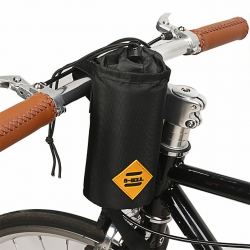 Waterproof Mtb Handlebar Bag 1680D Polyester Black Bike Handlebar Bottle Bag