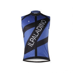 Elastane Men Sleeveless Tank Dark Blue Patchwork Cycling Vest