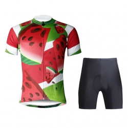 Micro Elastic Black Watermelon Cool Cycling Kits Men Cycling Suit with Shorts