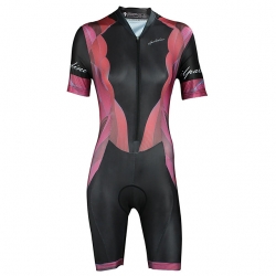 Breathable Triathlon Tri Black Coverall Cheap Cycling Kits Short Sleeve Women Cycling Tops