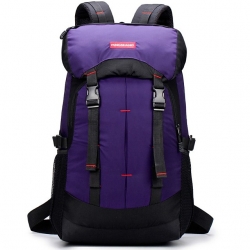 Travel Nylon Black Hiking Packs Purple Waterproof Zipper 35-55 L Hiking Backpack