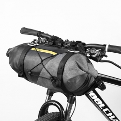 14-15 L Waterproof Best Bike Handlebar Bag Waterproof 600D Ripstop Black Bike Pouch