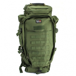 60 L Army Green High Capacity Hiking Backpack Wear Resistance Nylon Black Camping Backpack