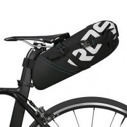 Large Capacity Polyester Leather Black Mountain Bike Pouch Reflective 8-10 L Bike Seat Pack