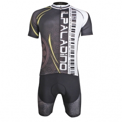 Micro Elastic Men Short Sleeve Cycling Clothes Black Terylene Cool Cycling Kits with Shorts