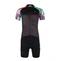 Ultraviolet Resistant Black Back Cycling Jersey Kits Men Cycling Outfits with Shorts