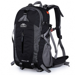 50 L Red Breathable Rucksack Black Backpacking Bag