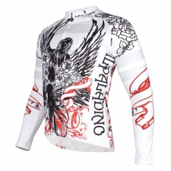 Winter Men Lining Fleece Thermal Unique Cycling Jerseys White Custom Cycling Clothing