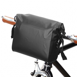 3.5 L Waterproof Cycling Messenger Bag PVC Black Bicycle Handlebar Bag