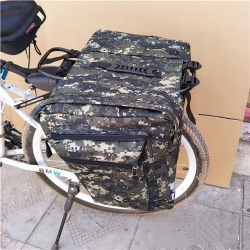 Green Durable Bicycle Bags And Panniers Polyester Blue Bike Panniers Bag