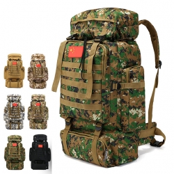 70 L Black High Capacity Military Tactical Backpack Wear Resistance Nylon Sky Blue+White Rucksack